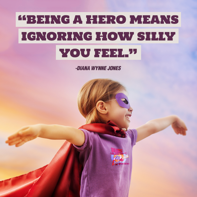 Being a hero means ignoring how silly you feel.