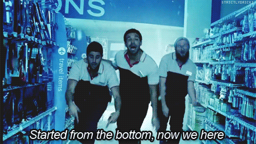 gif of Drake's song Started From the Bottom