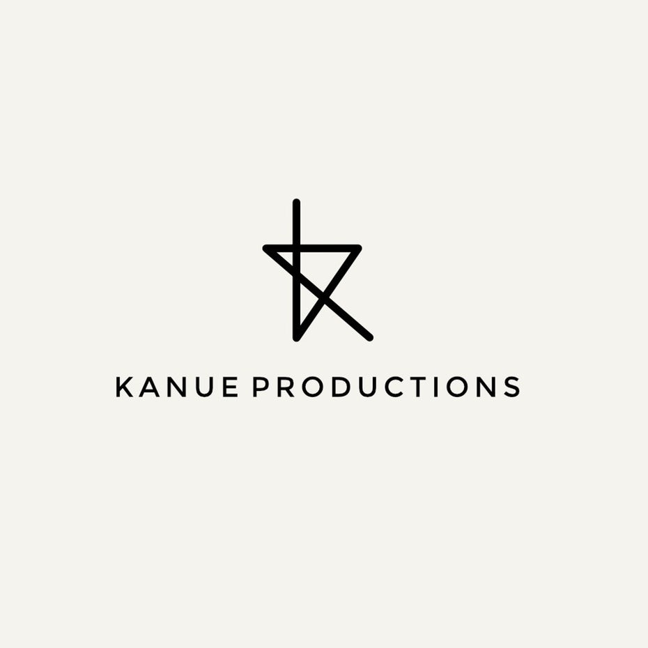 minimalist logo for Kanue Production